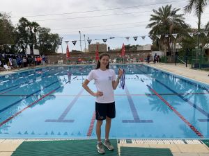 Apolonia Popławska studentka Geodezji i Kartografii zdobyła 3x brąz na zawodach pływackich w Izraelu