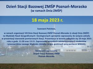 Dzień Stacji Bazowej ZMŚP Poznań-Morasko 18.V.2023